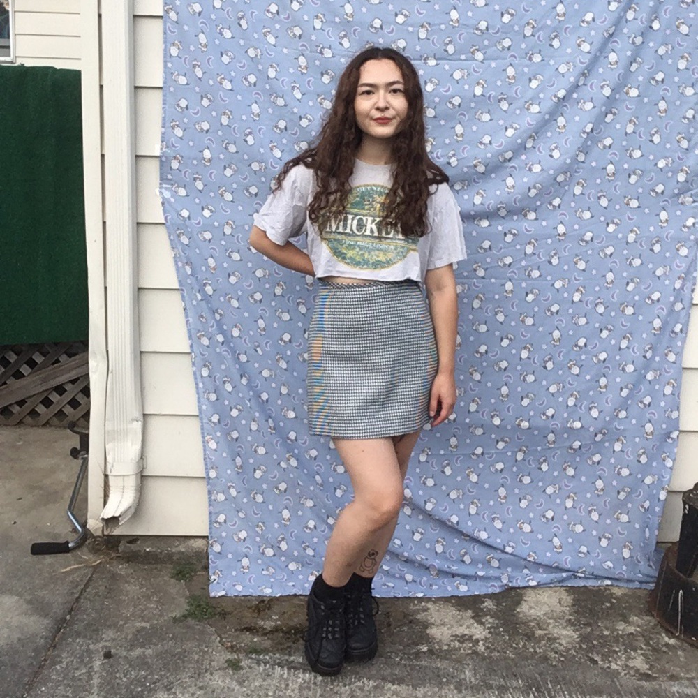 HOUNDSTOOTH MINI SKIRT